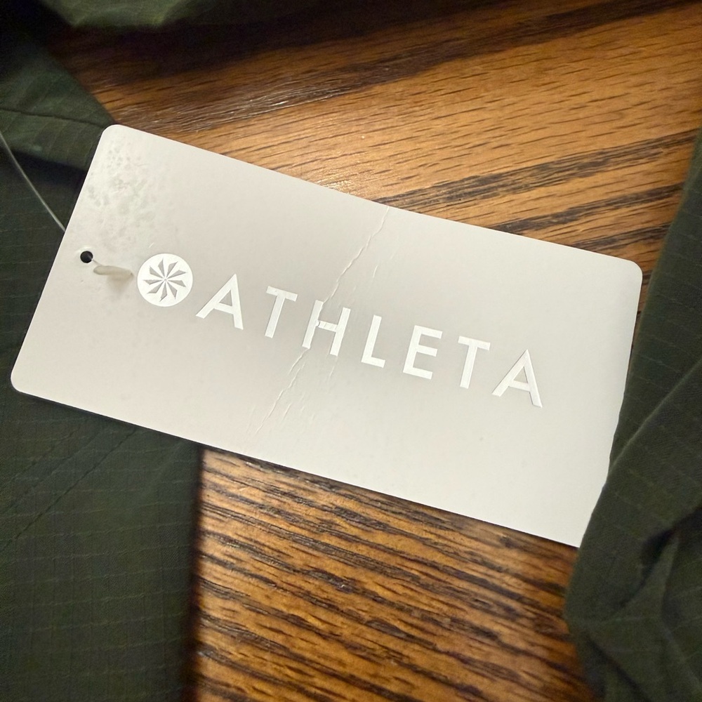 New with Tags Athleta Olive Green Pullover Quarter-Zip Anorak - Picture 5 of 7